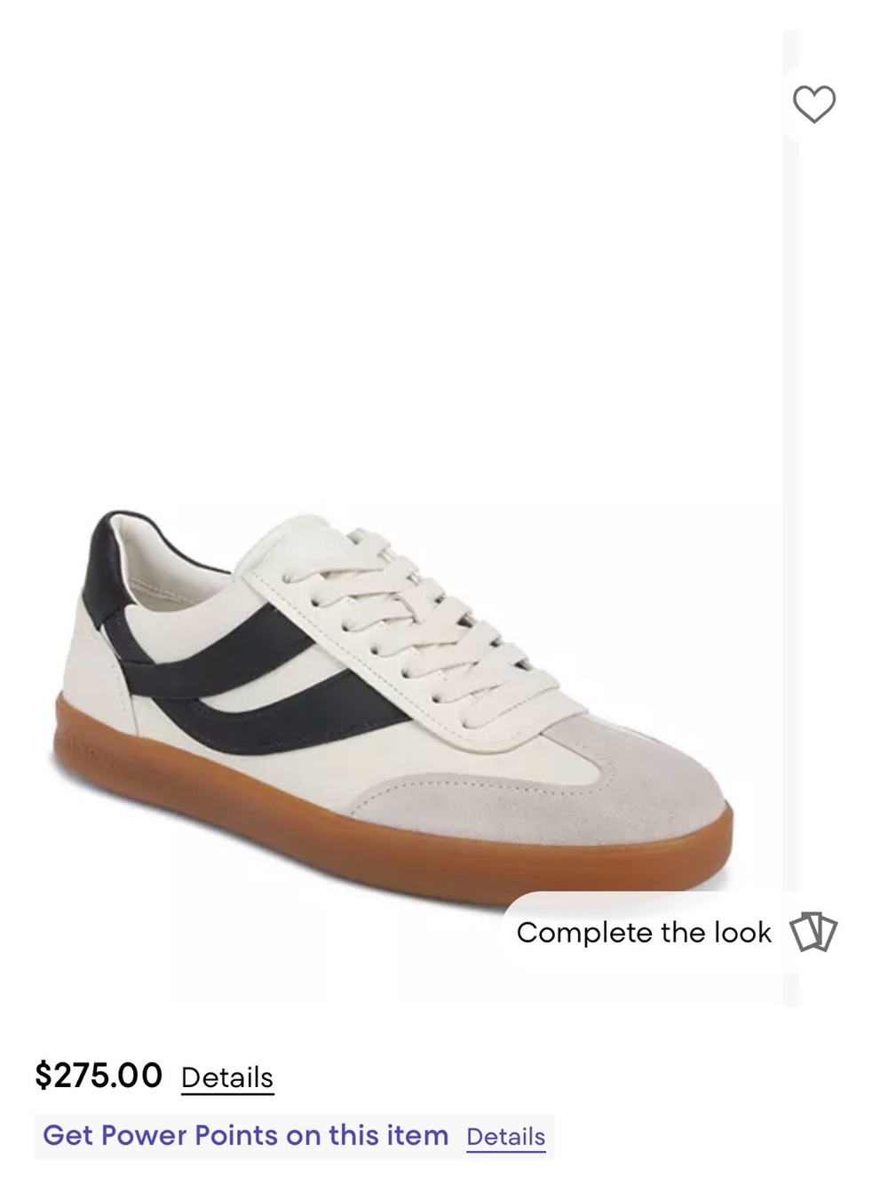 Vince Men's White and Black Low-Top Sneakers with Gum Sole